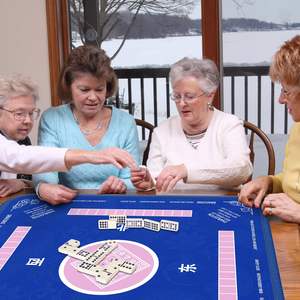 Tapete <span class=keywords><strong>de</strong></span> Mahjong Antideslizante y Reductor <span class=keywords><strong>de</strong></span> Ruido, Plegable, con Bolsa con Cordón, Fácil <span class=keywords><strong>de</strong></span> Limpiar, <span class=keywords><strong>de</strong></span> Lona, Gran Venta en Estados Unidos - Product Image 2