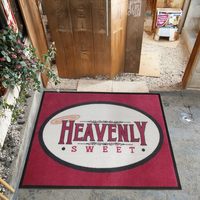 Tapis d'entrée commercial noir avec logo personnalisé, tapis de sol en caoutchouc imprimé sur mesure