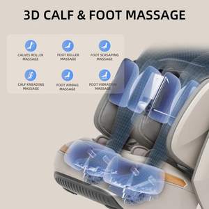 Luxuriöser elektrischer 3D-Massagestuhl mit Bluetooth-Airbag heizung ohne Schwerkraft und Ganzkörper dehnung-Factory Direct - Product Image 4