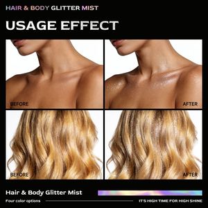 SHE LOVES Spray Iluminador en Polvo Brillante, Resistente al Agua y de Larga Duración, Diseño Sin Presión, <span class=keywords><strong>Bronceador</strong></span> para Cabello, Cuerpo y Clavícula - Product Image 6