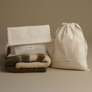 PandaSew Custom logo with Label Clothing Shoes Underwear <b>Dust</b> Packaging <b>Bag</b> Cotton Drawstring <b>Bag</b> - Product Image 2