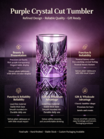 Copa de Vino de Cristal K9 sin Plomo, Tallada a Mano con Patrón de Cebada Edo Kiriko, Vaso para Whisky Grabado, 200ml, Lujosa y Elegante