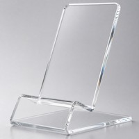 Support de téléphone YXM personnalisé avec logo, en acrylique massif moderne, léger (16g), pour téléphones de 4 à 8 pouces, surface transparente polie, support de bureau universel
