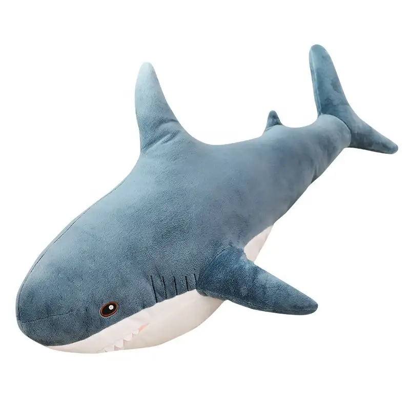 Simpatico morbido realistico enorme squalo animale di mare giocattoli peluche cuscino di squalo farcito per regalo per bambini