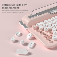 Teclado Inalámbrico de Membrana Ajazz AF84, Diseño de Teclas Ultra Delgado y Silencioso para Oficina, PC, Portátil