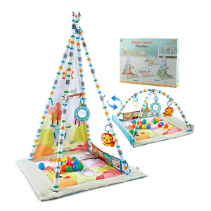 Tente de jeu <span class=keywords><strong>tipi</strong></span> 3 en 1 Zhorya, <span class=keywords><strong>tapis</strong></span> de jeu pliable pour bébé, <span class=keywords><strong>tapis</strong></span> de jeu au <span class=keywords><strong>sol</strong></span> - Product Image 1
