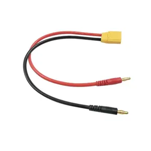 XT90 Male Charging cord XT90 to 4.0mm Banana Plug Adapter Cable 12AWG Wire Lipo Battery Charge Lead for FPV RC Power 30cm