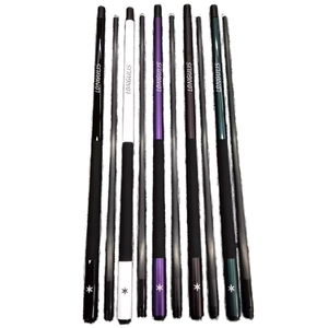 Taco de billar Longulis X01 de fibra de carbono de 12.5mm y 1/2 sección, con unión de acero inoxidable premium, para billar de nueve bolas, brazo de 58 pulgadas de longitud y peso de 19-20 oz. - Product Image 1