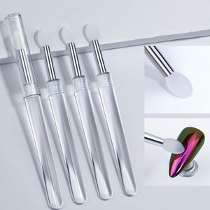 Đa chức năng Nail Art Silicone ma thuật bột Pat Stick Son môi Eyeshadow bàn chải - Product Image 2