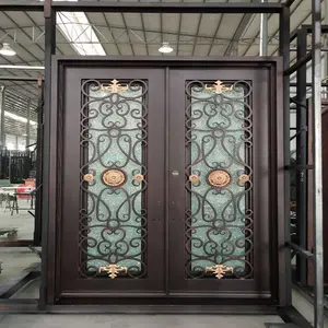 Give $ 500 cash coupon high quality wrought iron entry front door