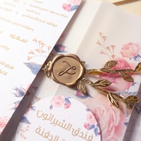 Offre Spéciale 2026 – Invitations de Mariage de Luxe – Cartes d'Invitation en Papier Vélin Imprimé Couleur Floral