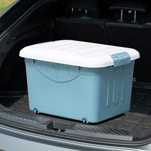 Citylife Contenedor <span class=keywords><strong>de</strong></span> almacenamiento <span class=keywords><strong>de</strong></span> plástico transparente extra grande Contenedor multifuncional apilable moderno con ruedas - Product Image 4