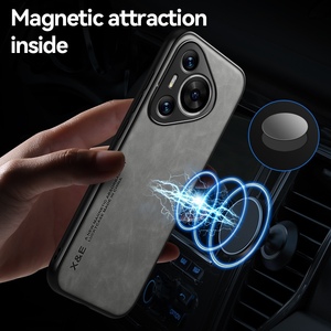 Funda Magnética de Cuero PU para <span class=keywords><strong>Huawei</strong></span> Pura 90 <span class=keywords><strong>Pro</strong></span> <span class=keywords><strong>Max</strong></span> / 80 70 Ultra / 90 80 <span class=keywords><strong>Pro</strong></span> P60 P50 P40 <span class=keywords><strong>Pro</strong></span> + P60 Art, con Parachoques Metálico - Product Image 2