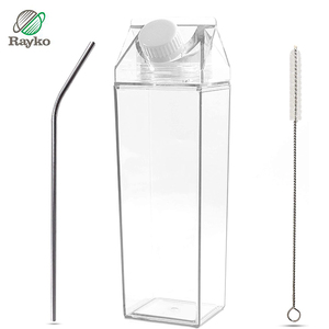 Hộp Sữa Sáng Tạo Kháng Thủy Tinh Sữa Hộp Carton Hình Dạng Hình Học Cốc Sữa Nước Ép Thủy Tinh Cốc Cà Phê - Product Image 3