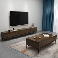 Ensemble meuble TV et armoire de salon moderne avec table basse multi-rangements pour chambre et salle à manger