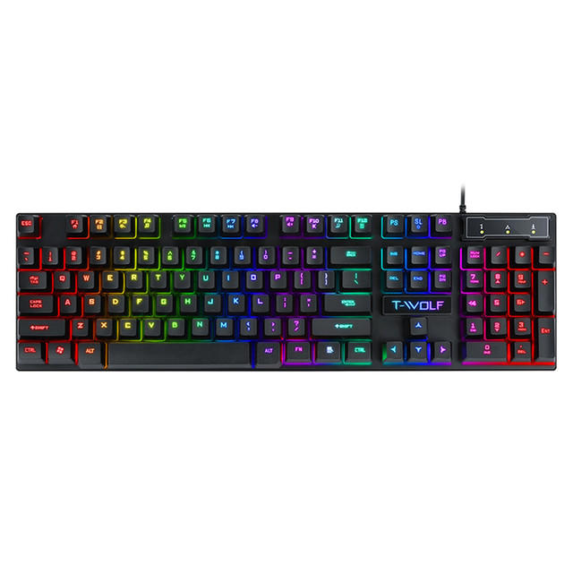 Pro Ergonomic 104-Key Mechanical Keyboard - Multilingual Support (Klaviatura, Teclado, Lawhat) RGB Silent Wired for Gamers