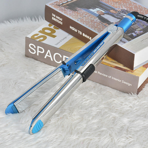 Plancha de Pelo Eléctrica Azul de Cerámica con Pantalla LED de Temperatura y Función Voluminizadora para Uso en Hoteles y al Aire Libre - Product Image 6