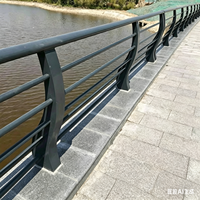 Garde-corps en acier inoxydable composite pour routes municipales, rivières, ponts - Protection de sécurité montée au sol