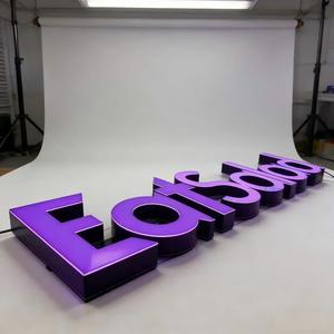 Enseigne lumineuse 3D pour bureau, logo en acrylique éclairé par LED avec rétroéclairage et installation facile - Product Image 3