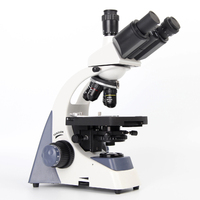 Trinocular Microscope Biological Laboratory School Education Microscope 40-1600X Double Layer Mobile Stage Lab Microscope