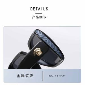 Lunettes de soleil de luxe pour femmes, monture noire, verres TAC polarisés UV400, style grande monture, mode estivale, monture en plastique, lunettes PC - Product Image 5