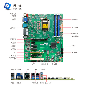 Nouvelle carte mère industrielle ATX Z390 LGA1151 pour processeurs I3 I5 I7, 4 DDR4, 4 SATA3.0, PCIE3.0 X16 X4 X1, 2 LAN, 6 COM - Product Image 2