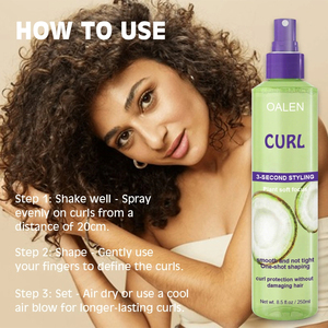 Spray capillaire à tenue forte à base de plantes, marque privée, protection contre la chaleur, éclaircissant, nourrissant les <span class=keywords><strong>cheveux</strong></span> <span class=keywords><strong>pour</strong></span> les <span class=keywords><strong>cheveux</strong></span> bouclés, soin capillaire de qualité supérieure - Product Image 3