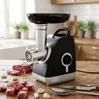 Hachoir à viande électrique domestique AZ-MGC02 220-240V 50/60Hz 600W avec moteur en cuivre-aluminium à puissance verrouillable, pour la préparation de saucisses