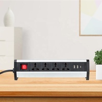 Multiprise de bureau à fixation sur bord de table avec 4 prises et ports USB-A et USB-C, vente en gros usine 2022