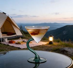 Verre à dessert/milkshake en verre transparent personnalisé OEM/ODM, gobelet en verre coloré vintage et <span class=keywords><strong>vaisselle</strong></span> pour glace sèche - Product Image 5