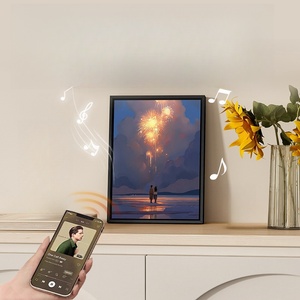 Lampe haut-parleur de peinture <span class=keywords><strong>lumineuse</strong></span> musicale moderne pour la décoration intérieure, rechargeable 4000 mAh, avec fonction <span class=keywords><strong>veilleuse</strong></span> <span class=keywords><strong>et</strong></span> haut-parleur BT - Product Image 6