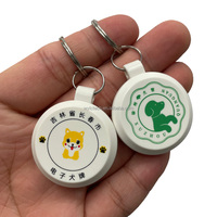 Anneau en métal noir NFC époxy avec codes QR, étiquette RFID pour animaux de compagnie pour le suivi des chiens