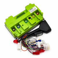 QSMOTOR 10 V4 3000W 50H con Controlador Fardriver ND72300 y Pantalla LCD DKD, Kit Completo de Cableado y Interruptor de Aceleración