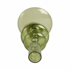 <b>Glass</b> Candle Holder Taper Modern Disc Sphere Design Table Decor Pair - Product Image 4