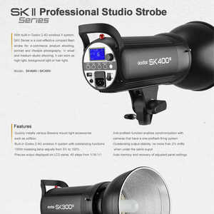 Godox <span class=keywords><strong>SK300II</strong></span> 300W Système X sans fil 2.4G Flash stroboscopique pour studio photo avec support Bowens pour la photographie en studio simple - Product Image 2