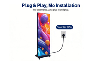 Afficheur LED portable de qualité supérieure, de qualité commerciale, P2.5, avec contrôle cloud Wifi, lecteur multimédia intelligent mince pour terminal aéroportuaire