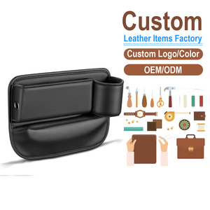 PU Leather Car Seat <b>Gap</b> Organizer, Upgraded Cup Holder, OEM/ODM Custom Factory, Car Storage Box - Product Image 1