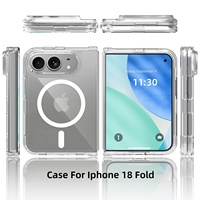 Coque de téléphone transparente magnétique antichoc pour iPhone 18 Fold, coque transparente pour iPhone 18 Ultra