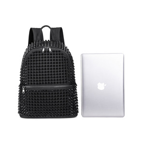 Nouvel arrivage <span class=keywords><strong>Sac</strong></span> à <span class=keywords><strong>main</strong></span> en toile de haute qualité <span class=keywords><strong>pour</strong></span> femmes Rivets durables <span class=keywords><strong>Sac</strong></span> à dos d'école décontracté de grande capacité <span class=keywords><strong>pour</strong></span> ordinateur portable Lady Style Zipper - Product Image 2