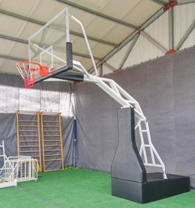 Panneau <span class=keywords><strong>de</strong></span> <span class=keywords><strong>Basket</strong></span> <span class=keywords><strong>Mural</strong></span> et Encastrable au Sol, Portable et Réglable avec Cercle, en Verre Trempé, Hauteur Ajustable - Product Image 5
