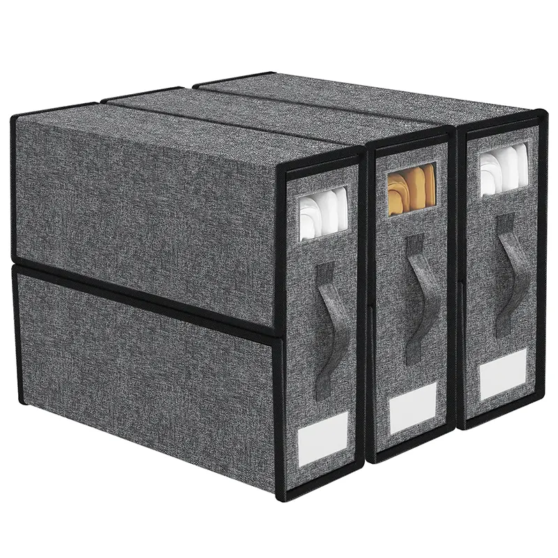 Sturdy Duvet Covers Bed Sheet Storage Box Folding Cube Storage Organizer Bedding Organizer 3 Pack