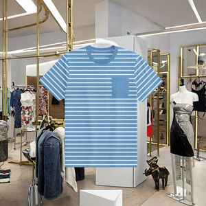 T-shirt d'été pour homme en coton 100% de haute qualité, personnalisé, à manches courtes, coupe ample, plusieurs couleurs, design uni - Product Image 2