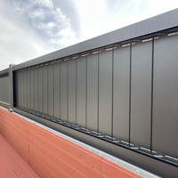 Volets verticaux modernes en alliage d'aluminium pour extérieur - Pare-soleil électrique, ventilation, protection de la vie privée, antivol, usage hôtelier, garantie à vie