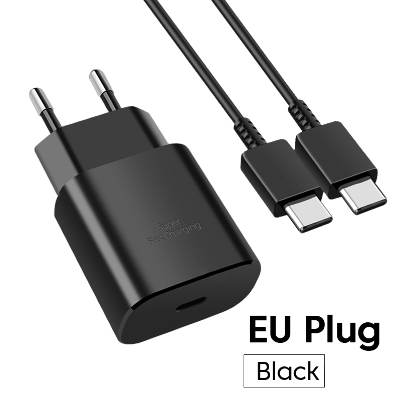 Black EU 25W charger + 1m cable