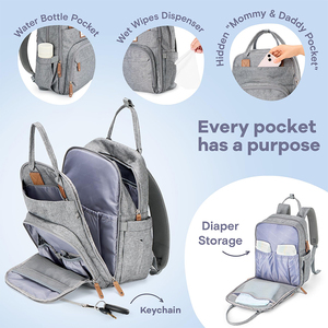 <span class=keywords><strong>Sac</strong></span> <span class=keywords><strong>à</strong></span> dos de voyage multifonctionnel <span class=keywords><strong>personnalisable</strong></span>, grande capacité, durable, avec porte-bouteilles isothermes, <span class=keywords><strong>sac</strong></span> <span class=keywords><strong>à</strong></span> <span class=keywords><strong>langer</strong></span> d'usine pour usage quotidien unisexe - Product Image 2