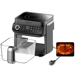 <span class=keywords><strong>Friteuse</strong></span> à air 2-en-1 8QT avec <span class=keywords><strong>plaque</strong></span> à <span class=keywords><strong>induction</strong></span> 1500W, four numérique à air chaud, 12 préréglages, fenêtre de visualisation, panier antiadhésif, efficacité énergétique <span class=keywords><strong>A</strong></span>+++, NOUVEAU - Product Image 6