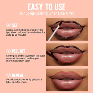 MLM Customized 5 Shades Strippable Lip Stain Matte Waterproof Easy to Apply Long Lasting Shiny Lip Gloss easy to color lip tint - Product Image 4