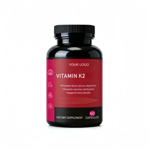 Capsules de Vitamine K2 OEM/ODM - Complément Alimentaire Personnalisé pour la Santé Osseuse des Adultes, 60 Capsules, 2 Capsules par Portion, Durée de Conservation de 24 Mois - Product Image 1