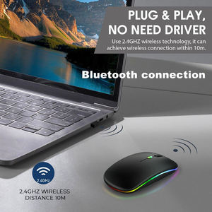เมาส์แบบแบน รุ่นปรับแต่งได้ ชาร์จผ่าน USB-C รองรับ RGB บลูทูธ ใช้งานได้สองโหมด สำหรับ iPad สีเงิน - Product Image 5