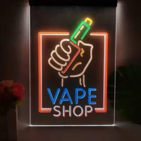 Enseigne néon LED personnalisée pour magasin de tabac, impression UV, fabricant sur mesure, sans MOQ, dropshipping, enseigne publicitaire néon avec logo personnalisé pour entreprise
